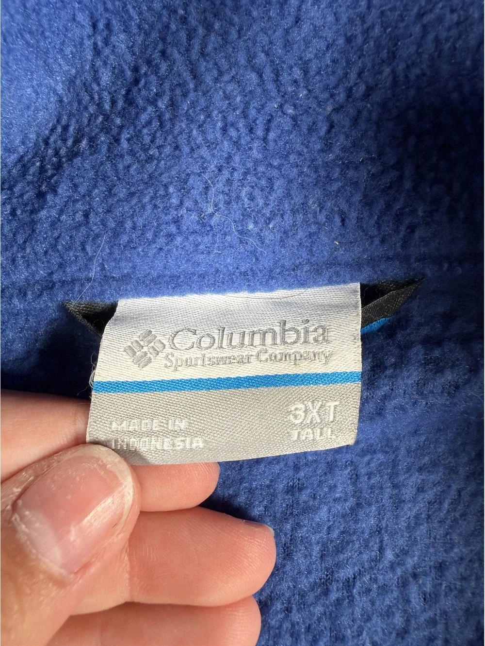Columbia Blue and Gray Fleece Jacket with Zip Pockets 3xl